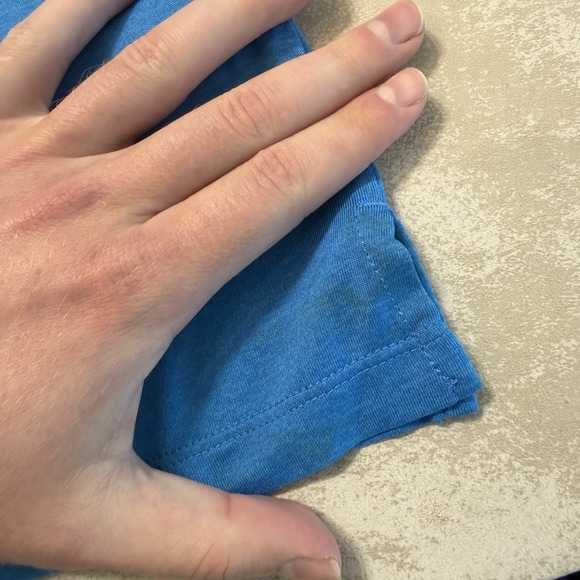 The North Face Athletic T Shirt Mens XL Blue Short Sleeve Athletic Tee - Picture 5 of 6